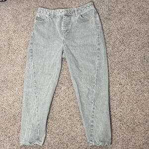 Topshop Idol Twist Seam Gray Women's Jeans